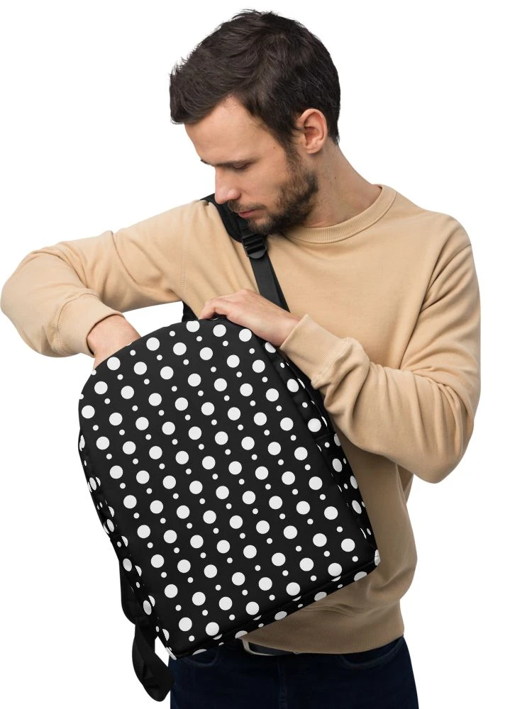 Monochrome Dot Minimalist Backpack product image (3)