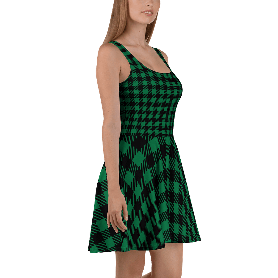 Green Plaid Passion Skater Dress product image (3)