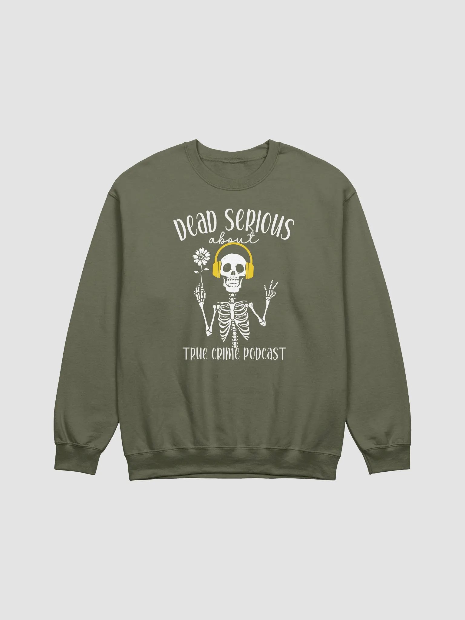 Skeleton True Crime Podcast Sweatshirt product image (11)