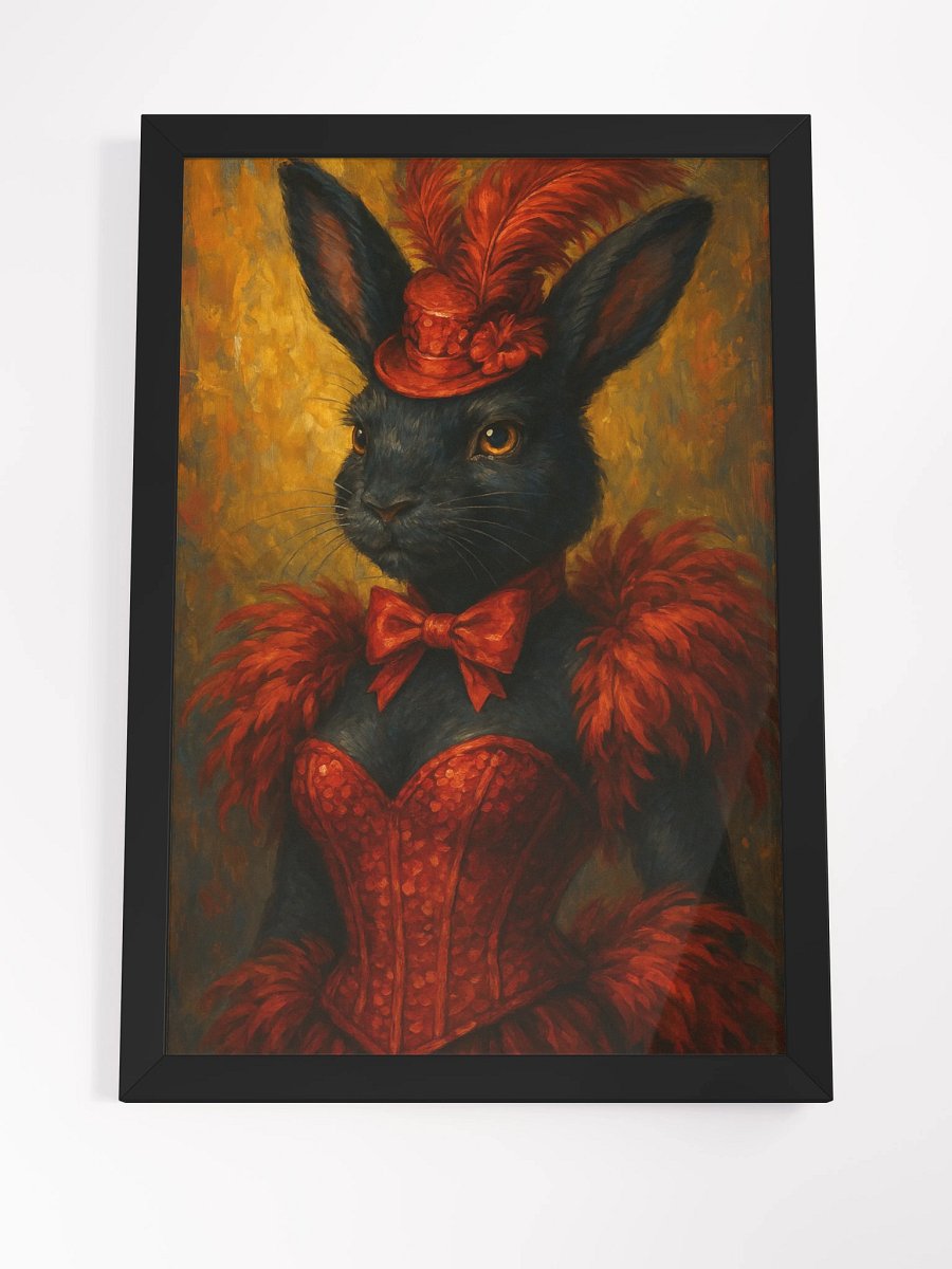 Scarlet Cottontail Poster in Ayous Wood Frame product image (4)