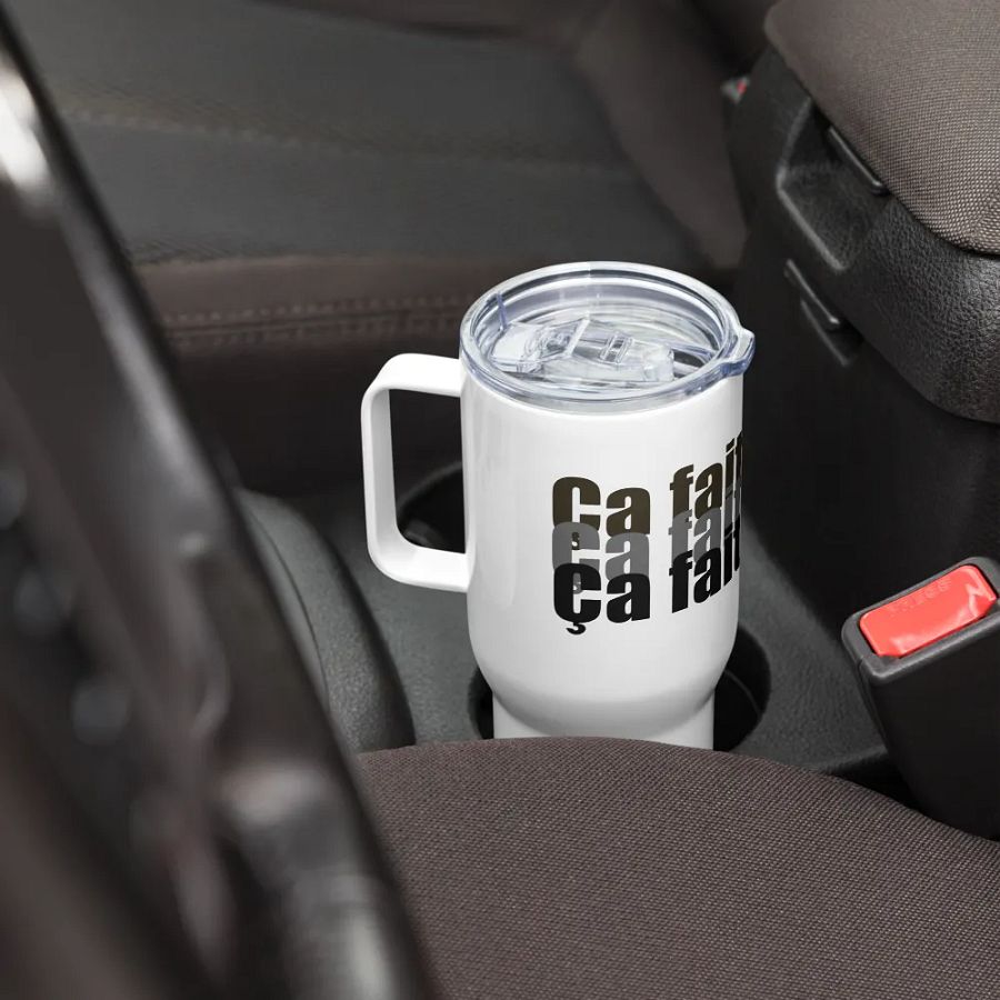 ''Ça fait plaisir'' Tasse de voyage avec poignée product image (8)