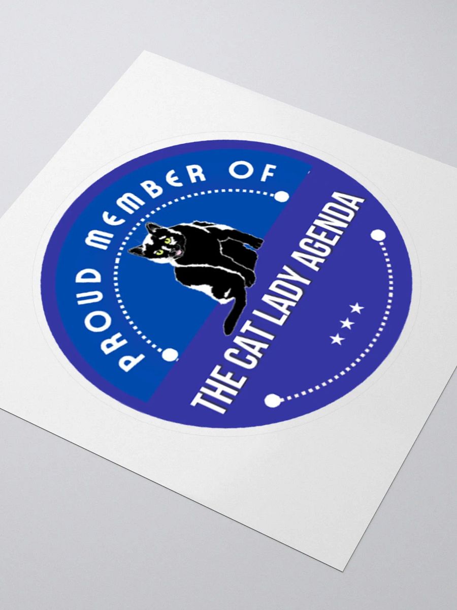 The Cat Lady Agenda Blue Logo Sticker product image (8)