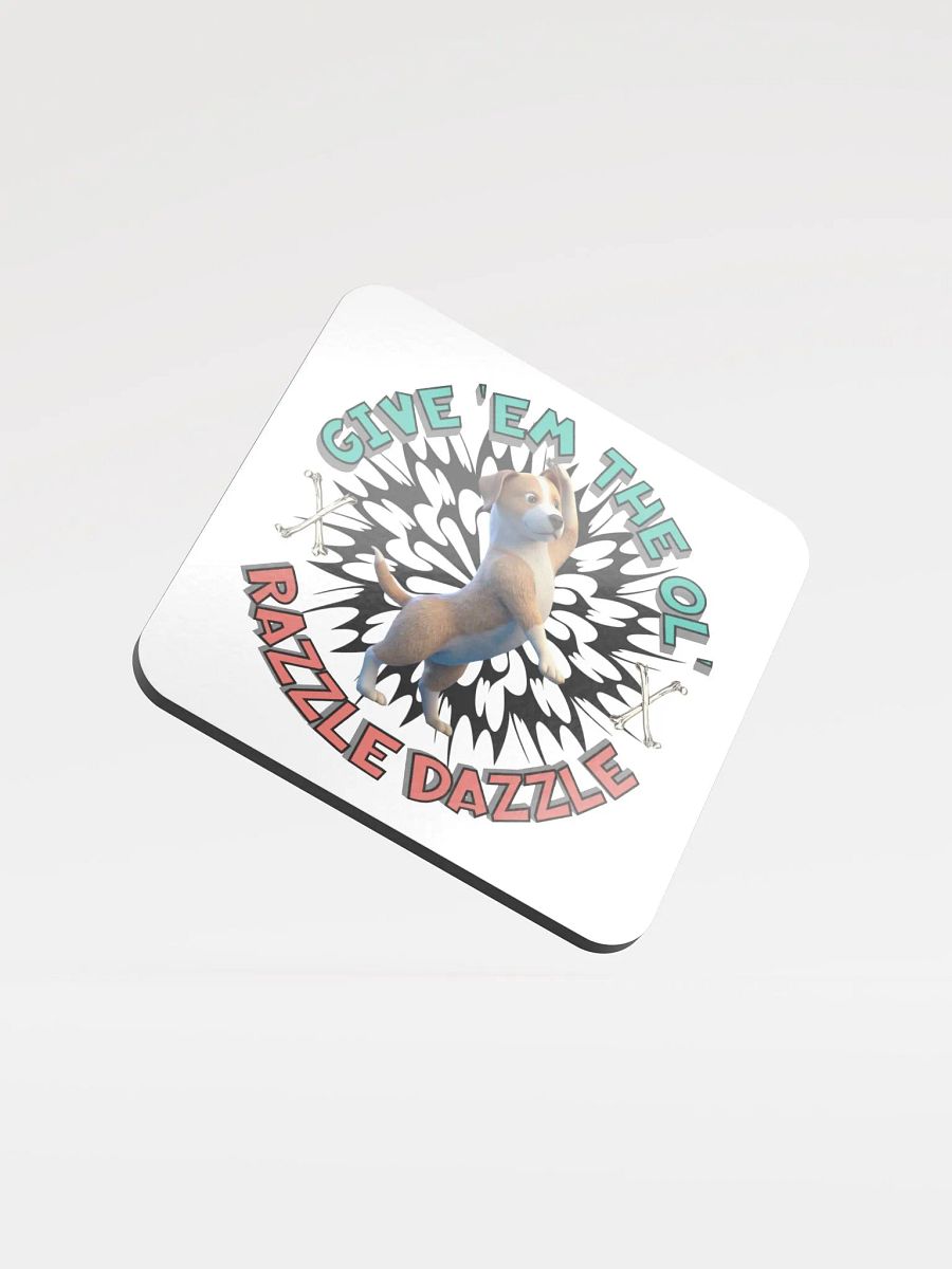 Razzle Dazzle Dog Dance Cork Coaster product image (1)
