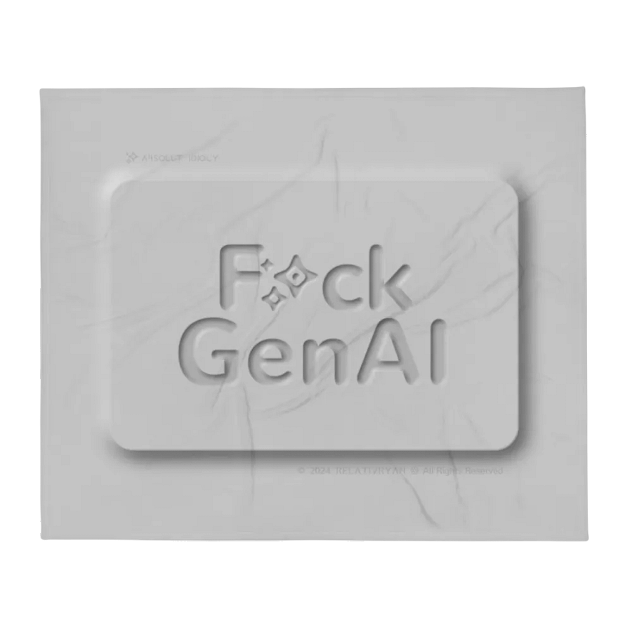 Absolut Idiocy Throw Blanket - F✨ck Generative AI (Light) product image (1)