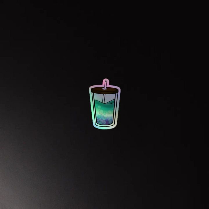 Sip of Magic Boba Tea Gay Pride Holographic Sticker Set product image (1)