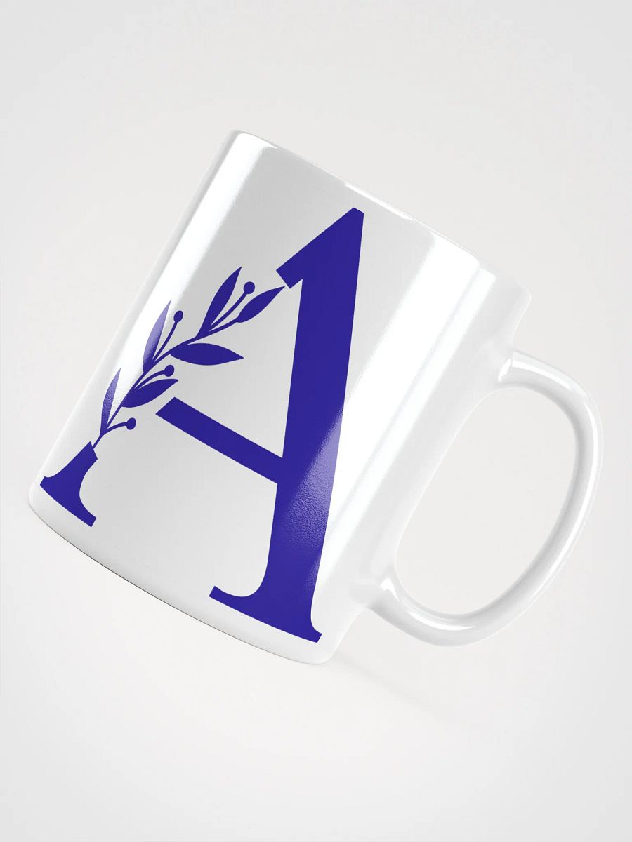 Aesthetic Foliage White Mug (Blue) product image (4)
