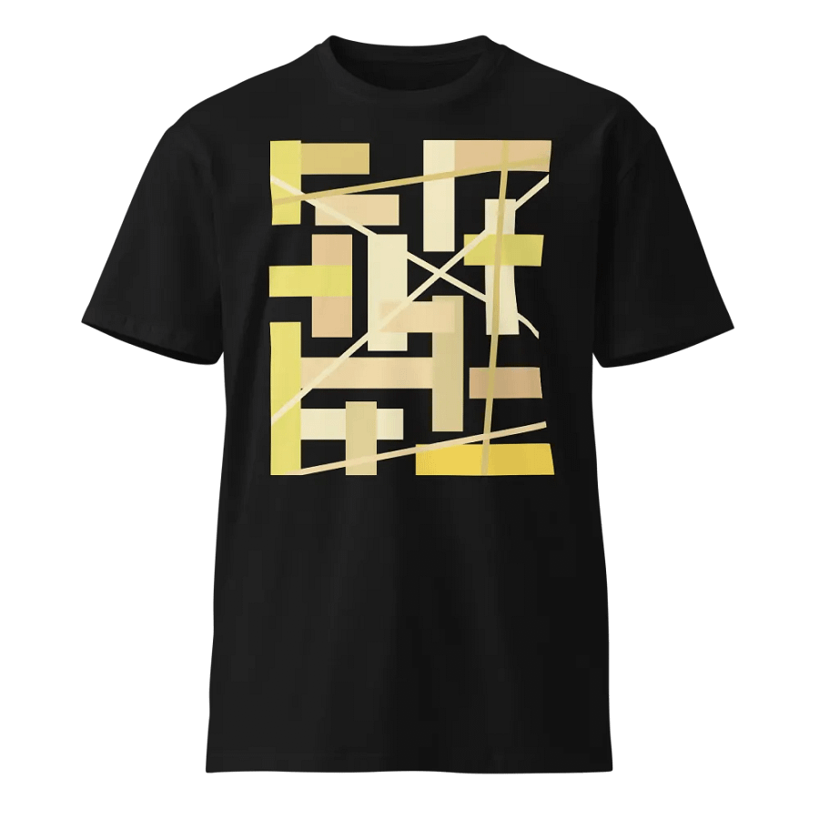 Black Background Golden Geometric Square Rectangle Line Pattern product image (1)