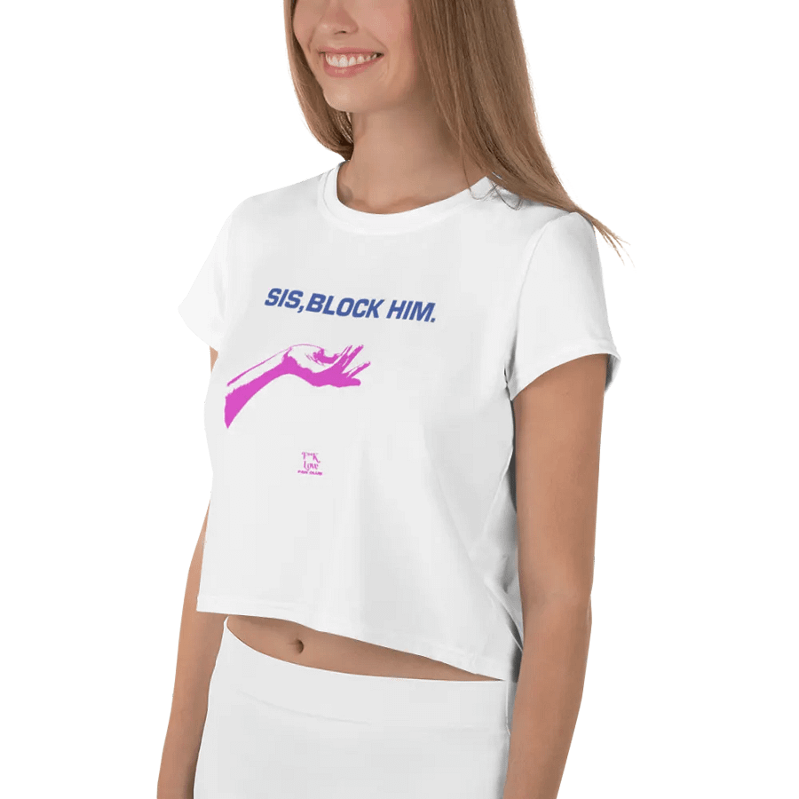 FLFC Sis, Block Him Crop Top (2X/3X) product image (3)