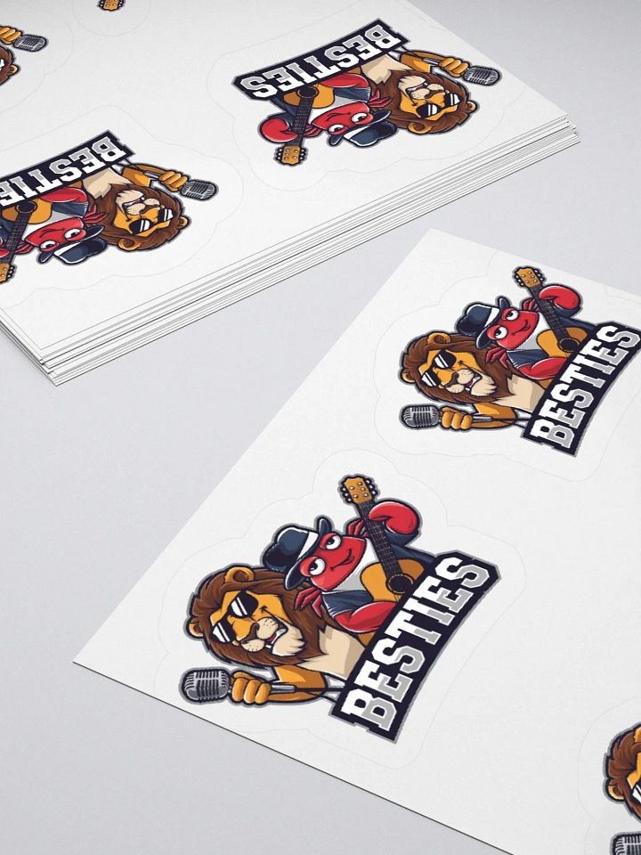 Lion and Crab Besties Kiss Cut Stickers product image (2)