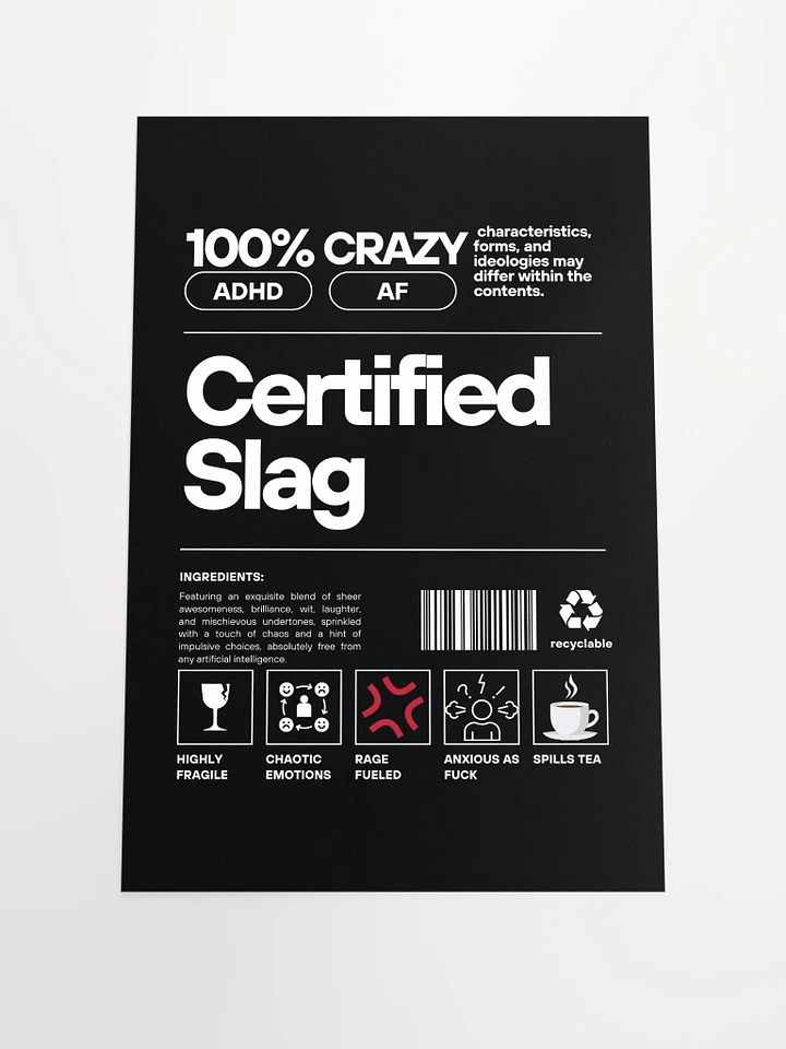 Certified Slag Poster product image (2)