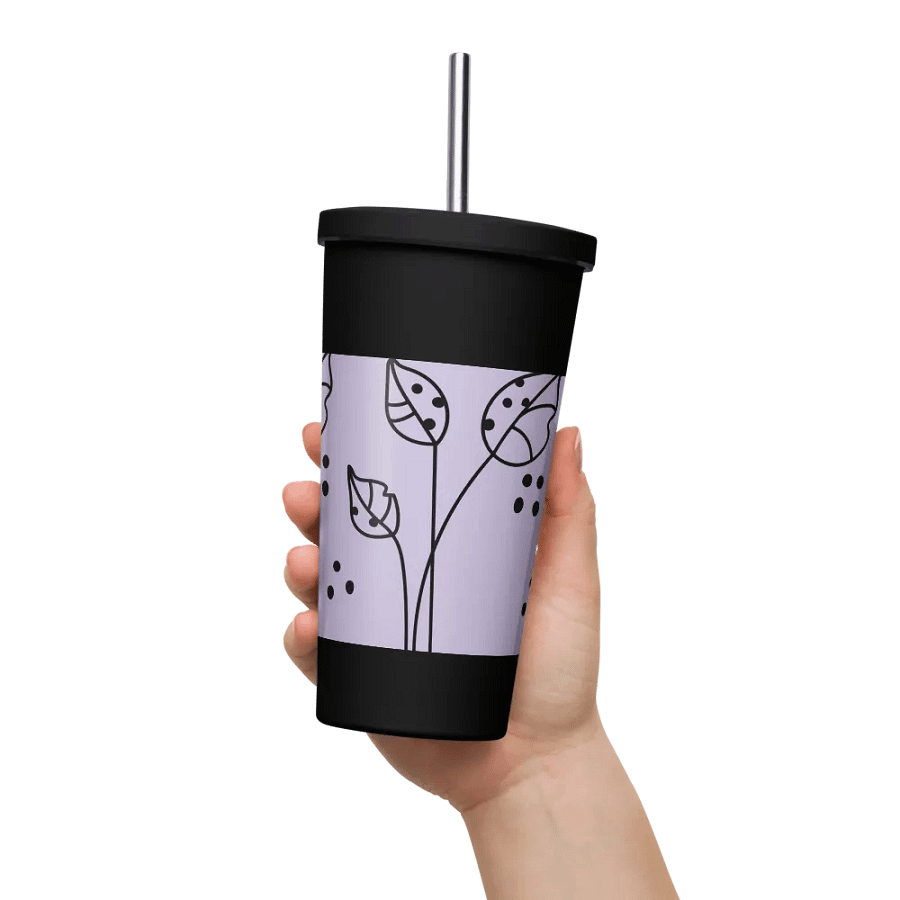 Insulated Tumbler with a Straw (PURP) product image (11)