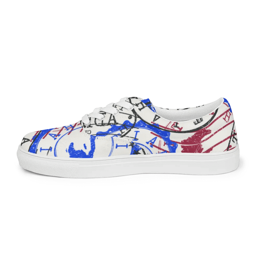 Haitian Stamp Collection Men's Canvas Shoes product image (7)