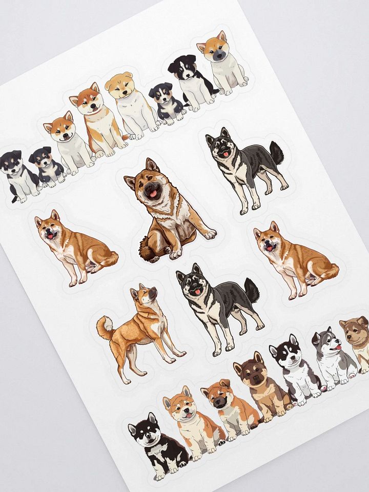 Akita Dog Figures sticker product image (2)