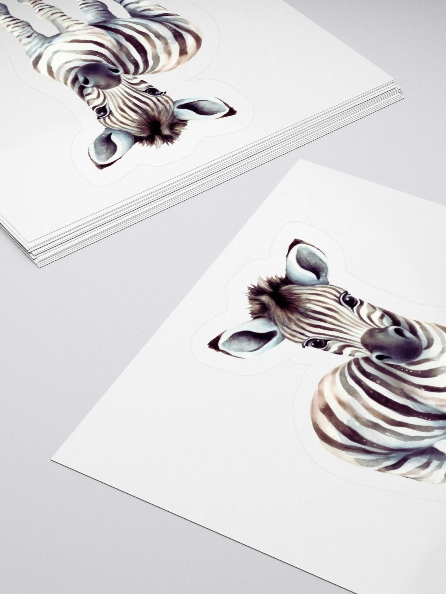 Whimsical Zebra Kiss Cut Stickers product image (11)