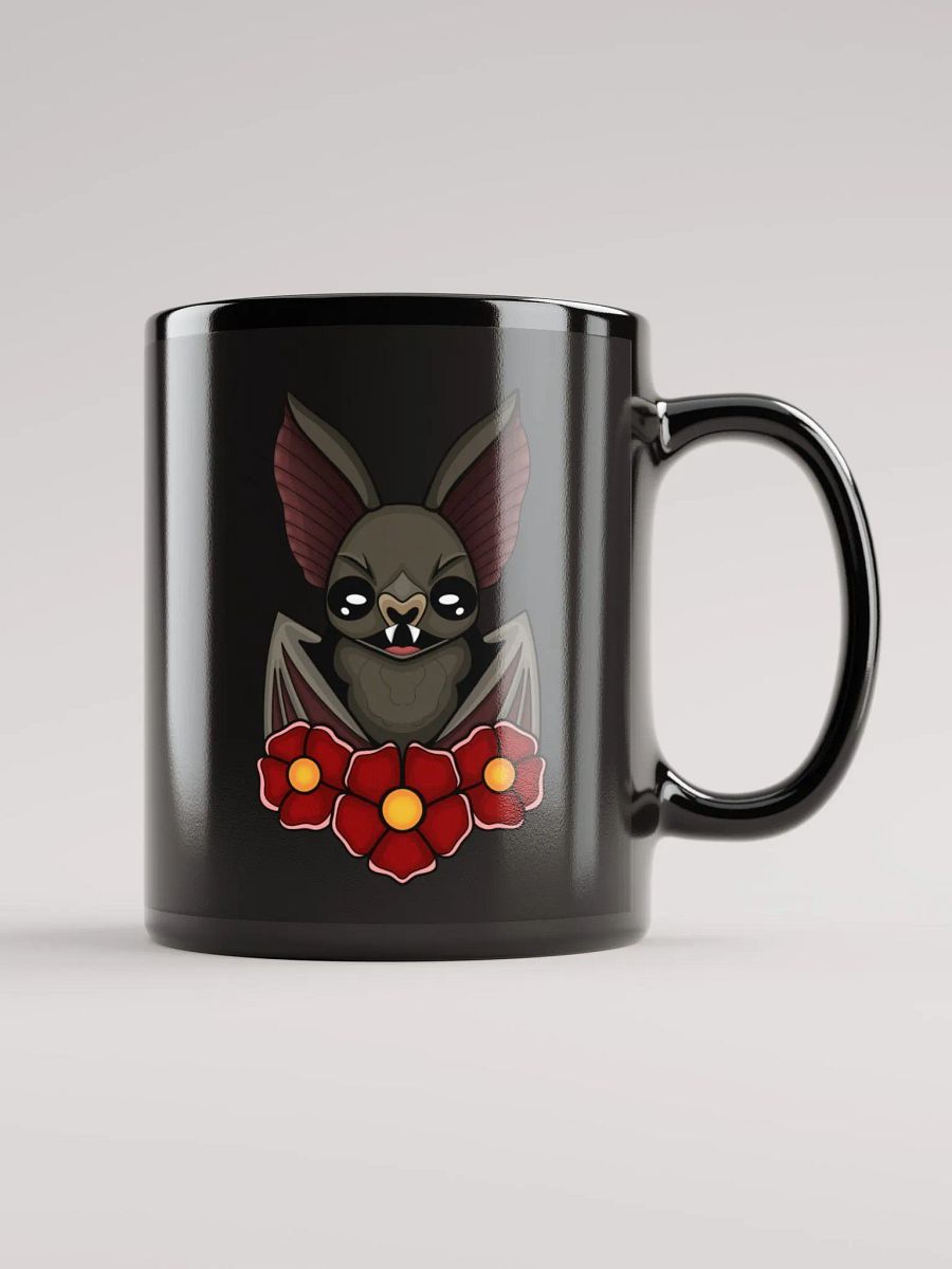 Floral Bat Black Glossy Mug product image (1)