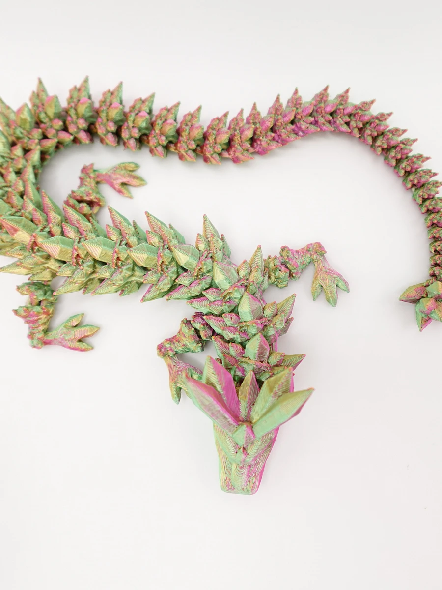 Red Gold & Green Baby Articulating Dragon Companion product image (3)