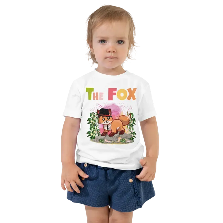 The Fox Colorful Funny Cute Bella +Canvas Toddler T-Shirt – Funny Shirt, Best Gift for Kids product image (2)