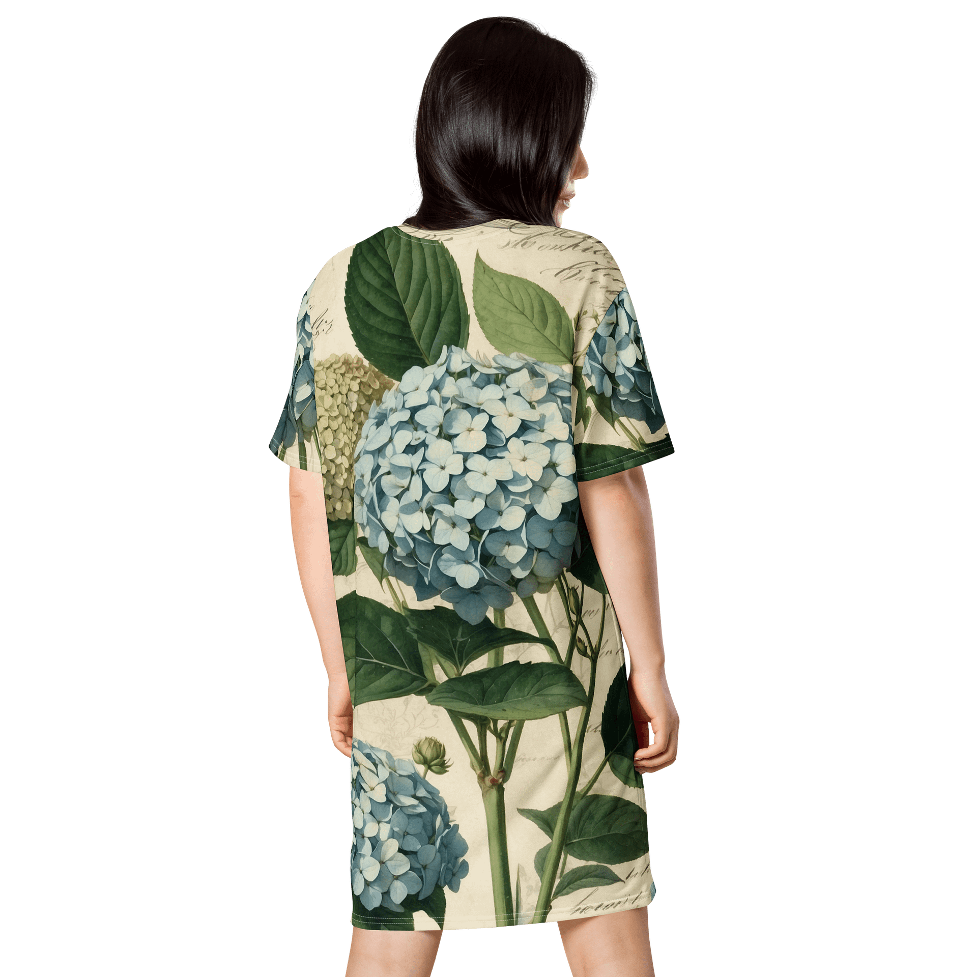 Vintage Hydrangea Dreams T-Shirt Dress product image (2)
