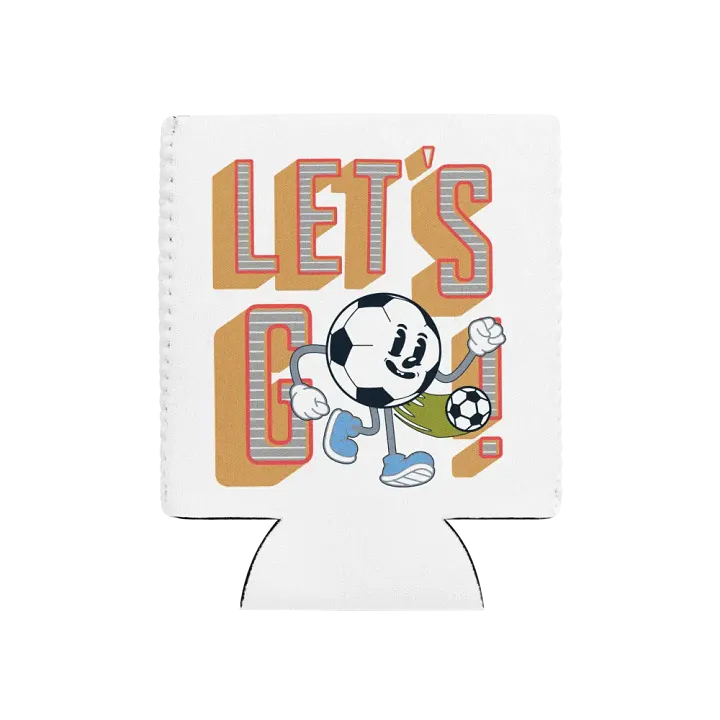 Lets Go Mascot Soccer Energetic Ball Coozie Can Cooler product image (1)