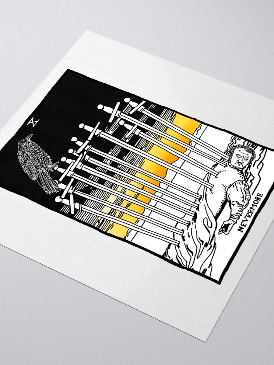 Edgar Allan Poe Ten of Swords Tarot Card Sticker product image (3)