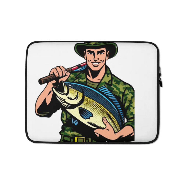 Camo Fishing Fun Laptop Sleeve product image (1)