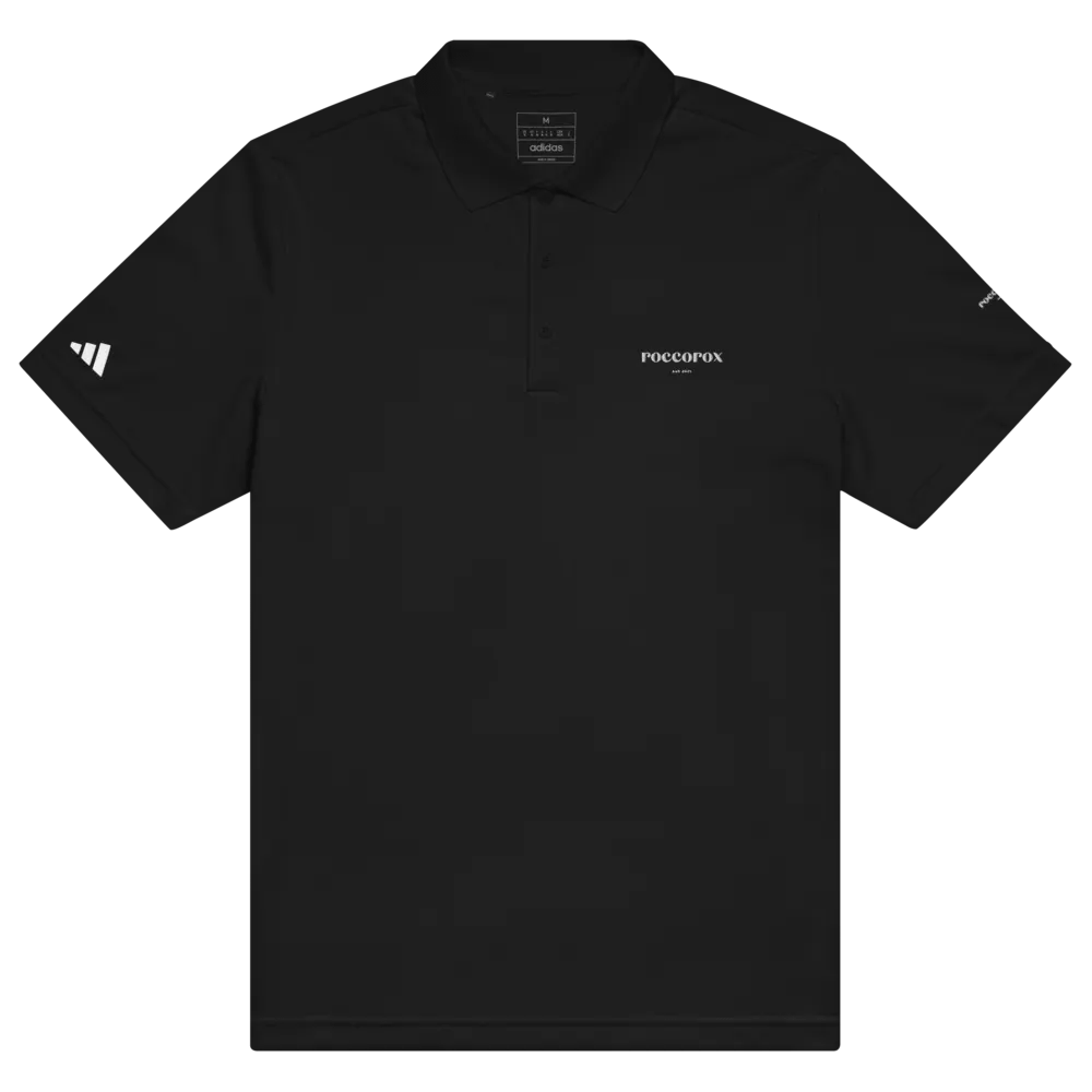 RoccoRox Adidas Polo Tee Black/White product image (3)