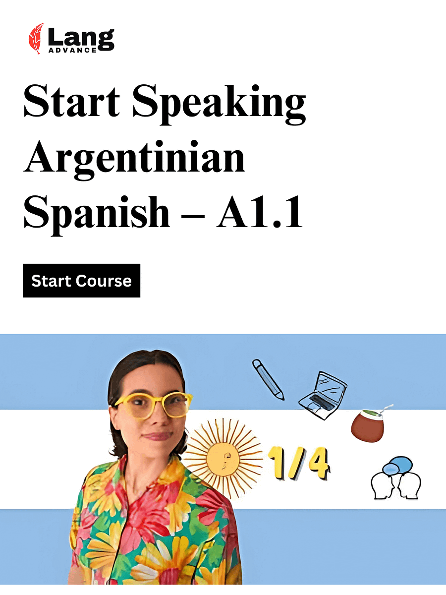 Argentinian Spanish for Beginners - Part 1 (A1.1) product image (1)