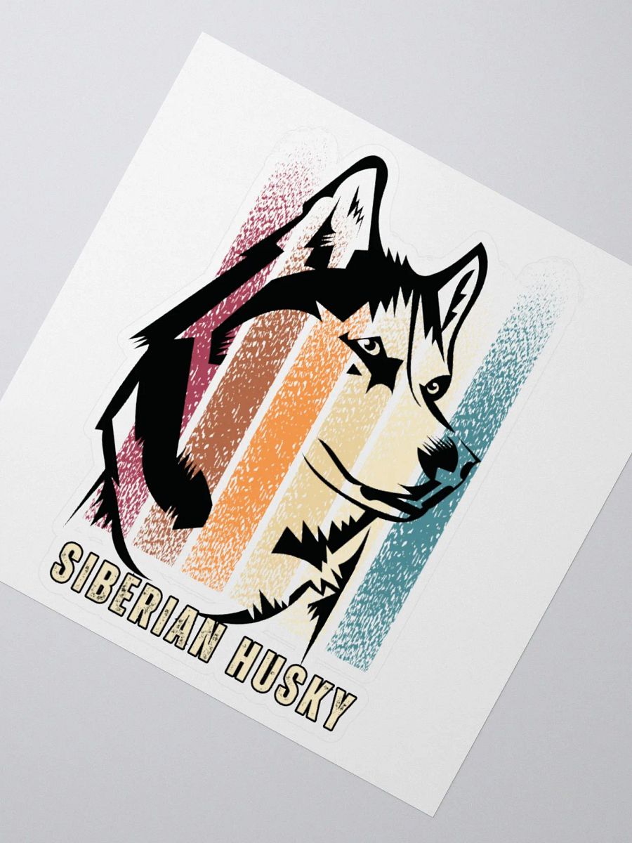Siberian Husky Gradation Color Kiss Cut Sticker product image (3)
