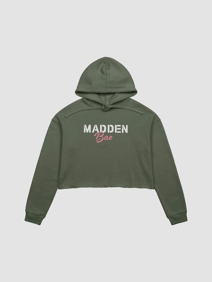 MaddenBae Signature Cropped Hoodie (white font) product image (1)
