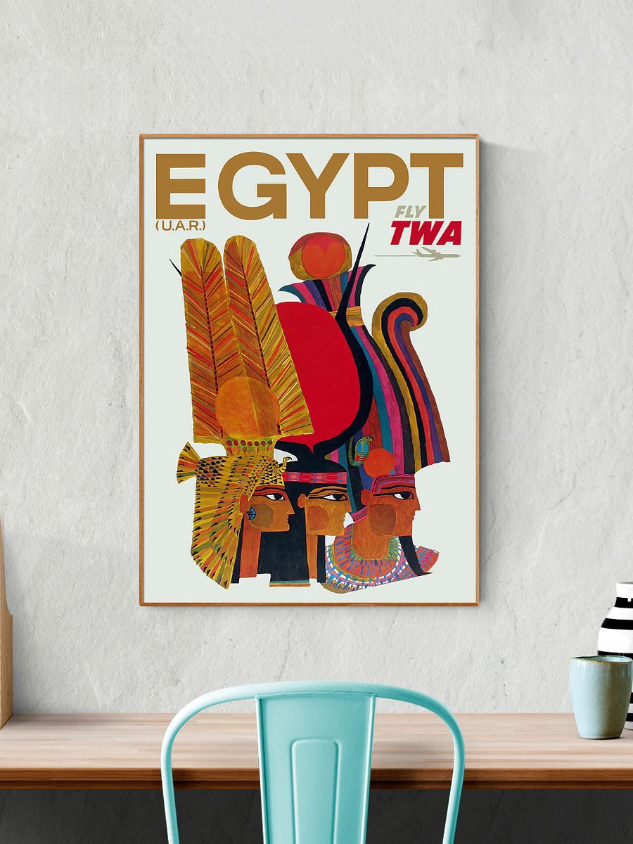 Egypt, TWA 1960 — retro vintage travel poster, retro travel art, retro travel wall art product image (2)