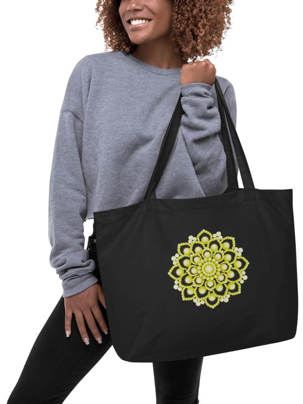 Yellow Flower Mandala Organic Cotton Tote product image (1)