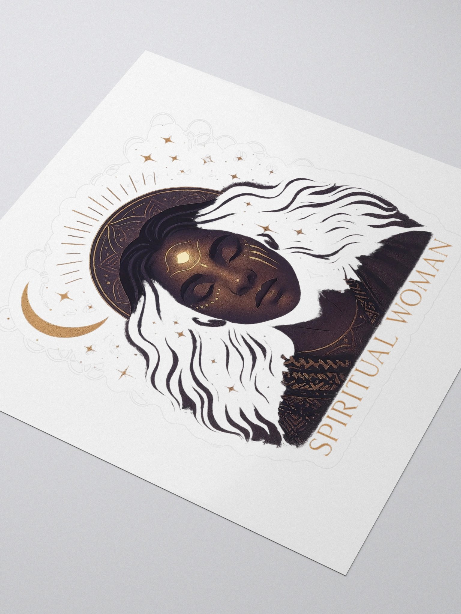 Spiritual Woman Halo Kiss Cut Stickers product image (3)