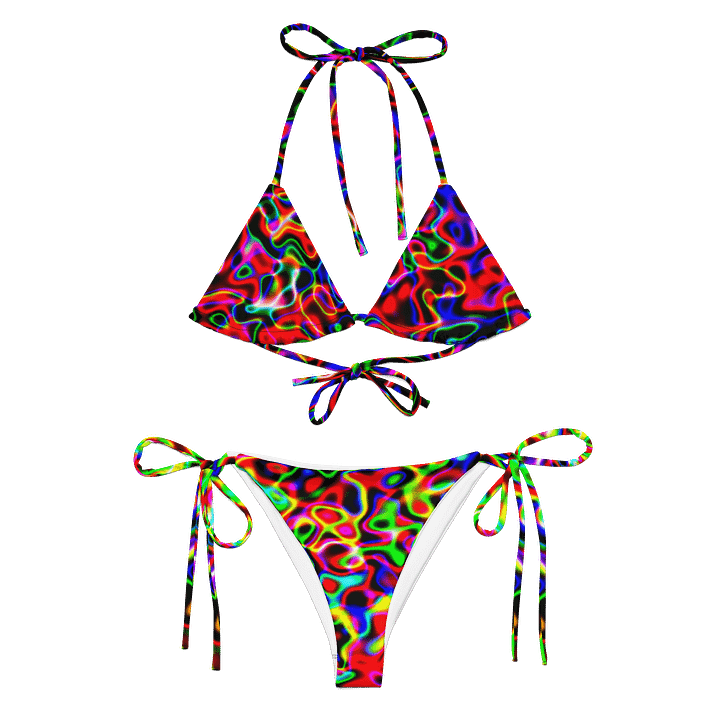 Psychedelic Wave String Bikini Top & Bottom product image (1)