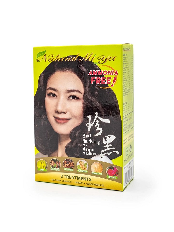 珍黑植物染髮護髮乳四盒送馬油一盒 product image (1)