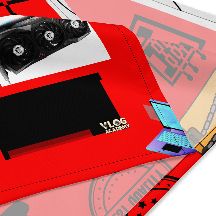 VA-Red All-Over Print Bandana product image (4)