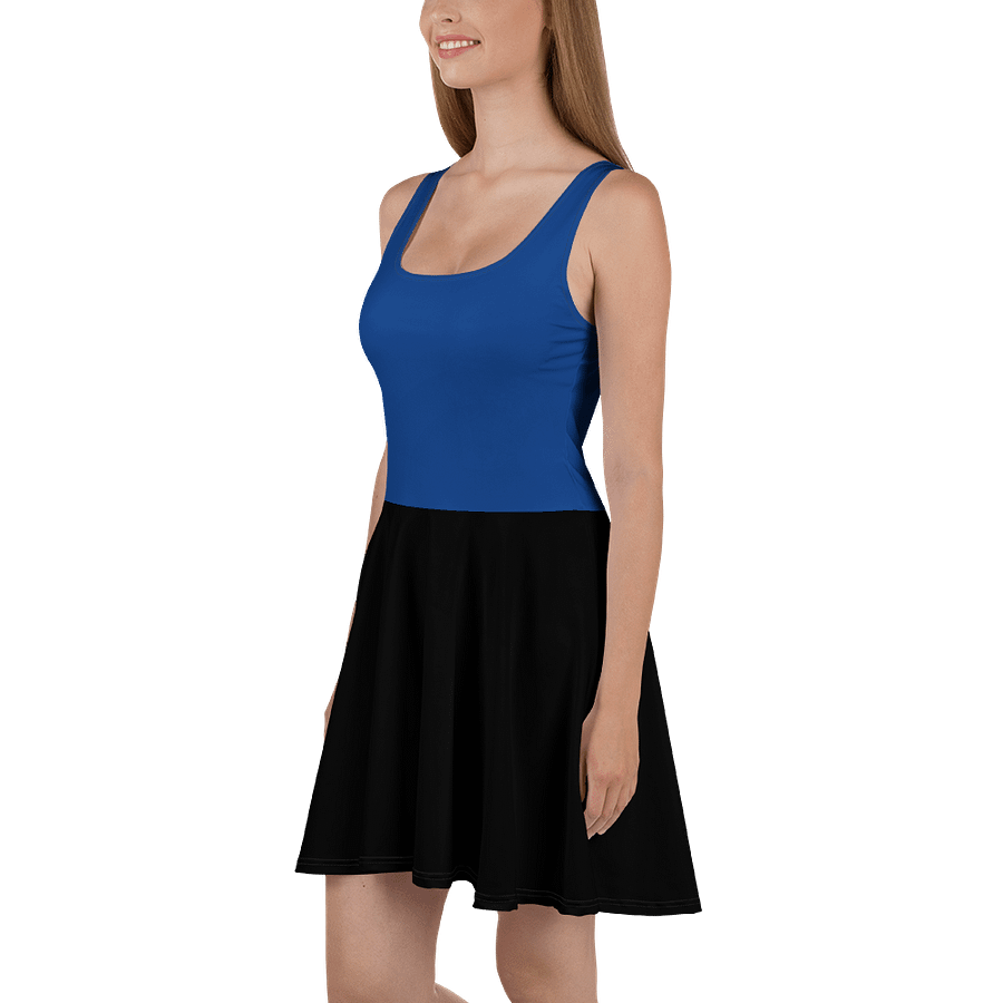 Midnight Veil Designs Gothic Skater Dress - Black and Blue Fantasy Style product image (1)