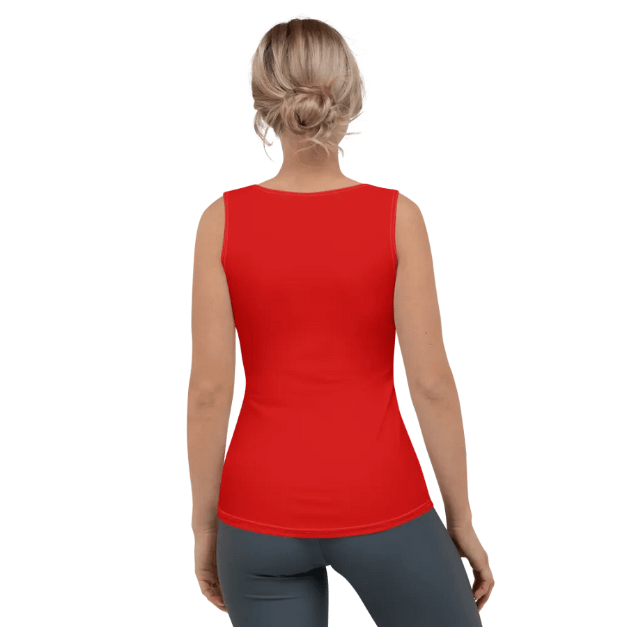 White And Red Women's Tank With Wave Design product image (5)