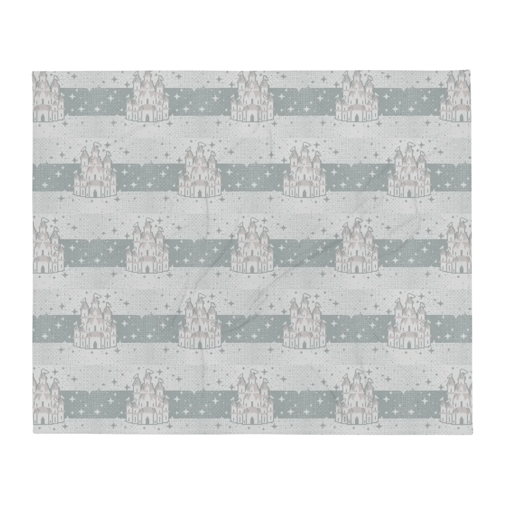 Blue Castle Pixel Blanket product image (1)
