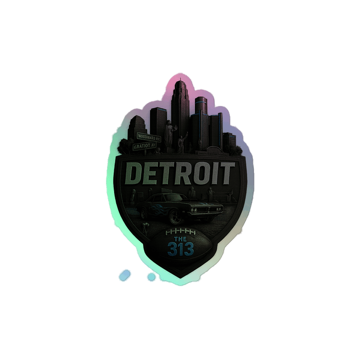 Detroit Flame Holographic Sticker Sheet product image (2)