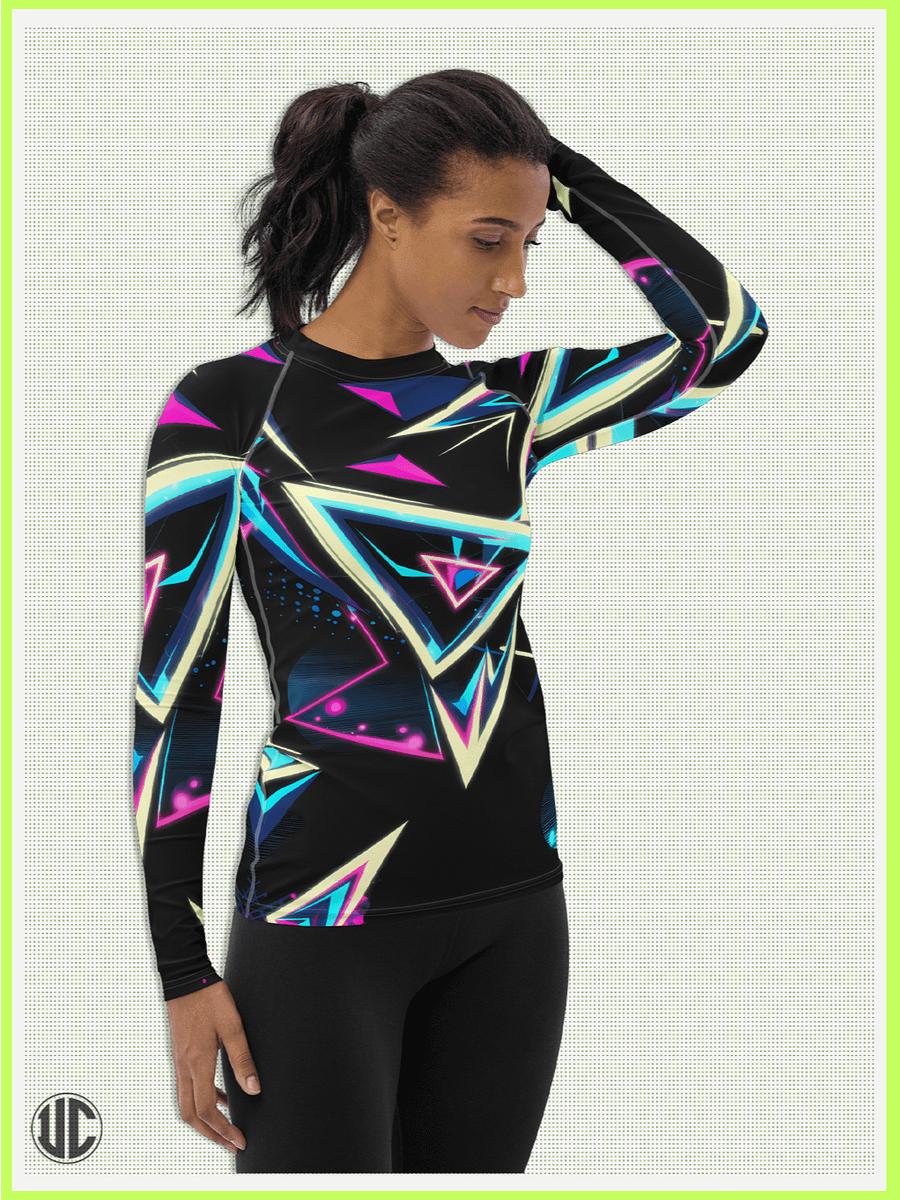 Electric ’80s Neon – Women’s Rash Guard product image (4)