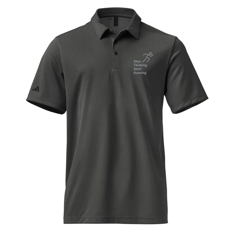 Adidas Black Melange Motivational Polo Shirt product image (1)
