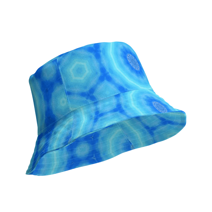 Abstract Circular Pattern in Blues Unisex Bucket Hat product image (10)