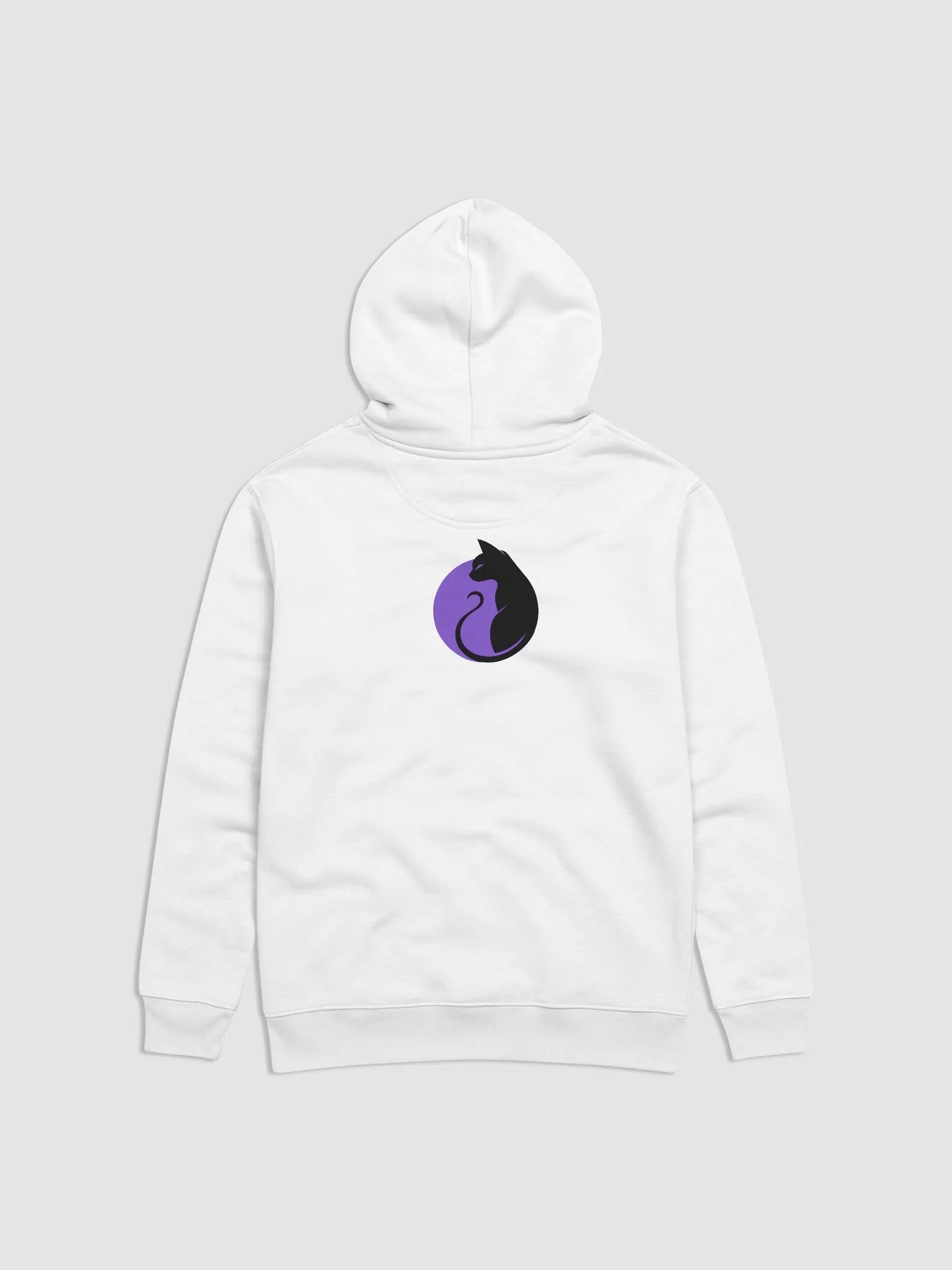 KawaiiKitten Essential Eco Friendly Medium Weight Super Soft Back White Hoodie product image (1)