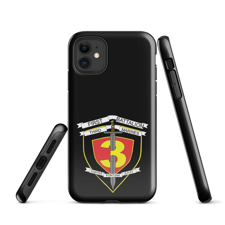 1st Battalion, 3rd Marines: Black iPhone Tough Case product image (1)