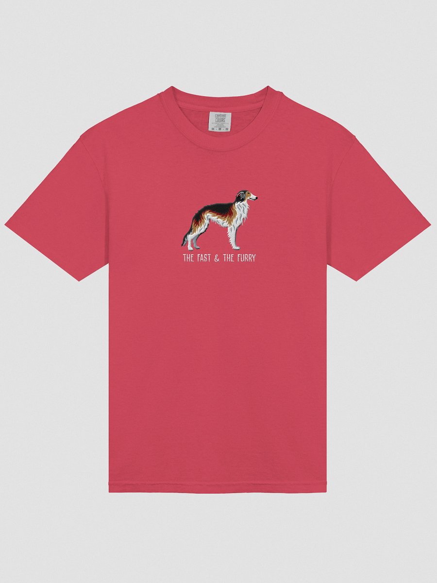 The Fast & The Furry T-Shirt(Embroidered) of a Silken Windhound(Sable) product image (43)