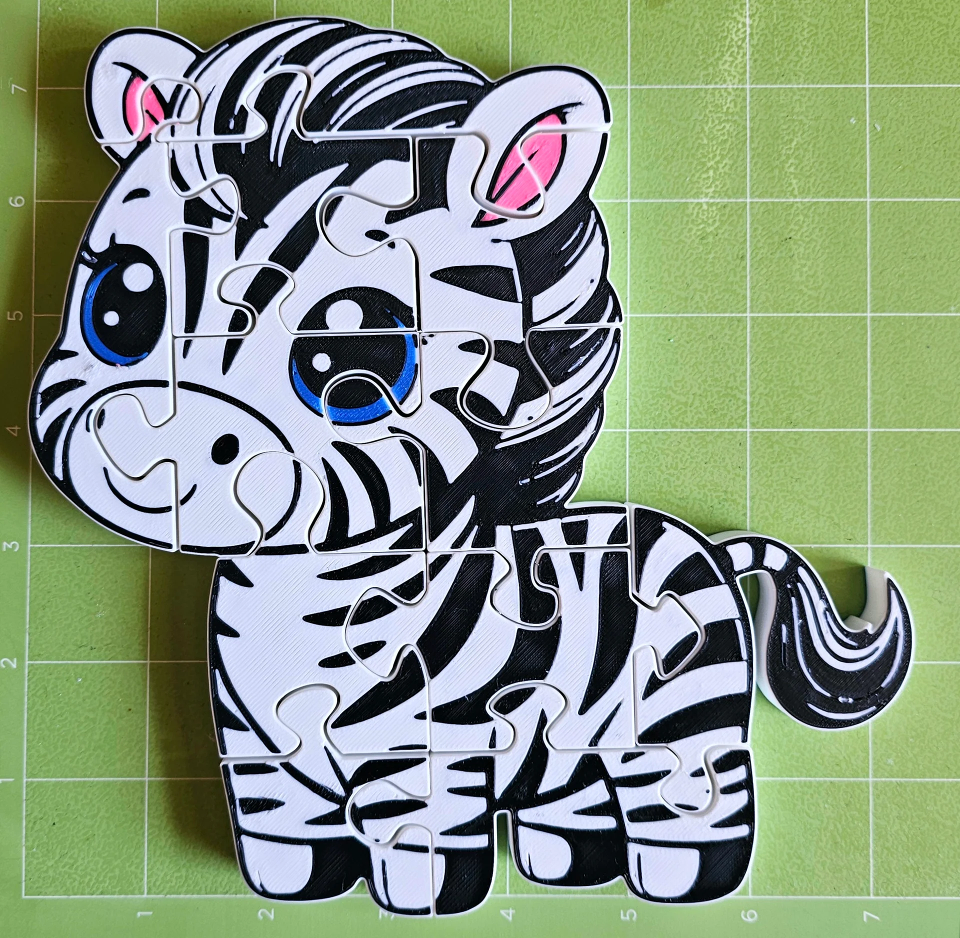 Zebra 3D Printed Jigsaw Puzzle – A Striped Wildlife Challenge! product image (4)