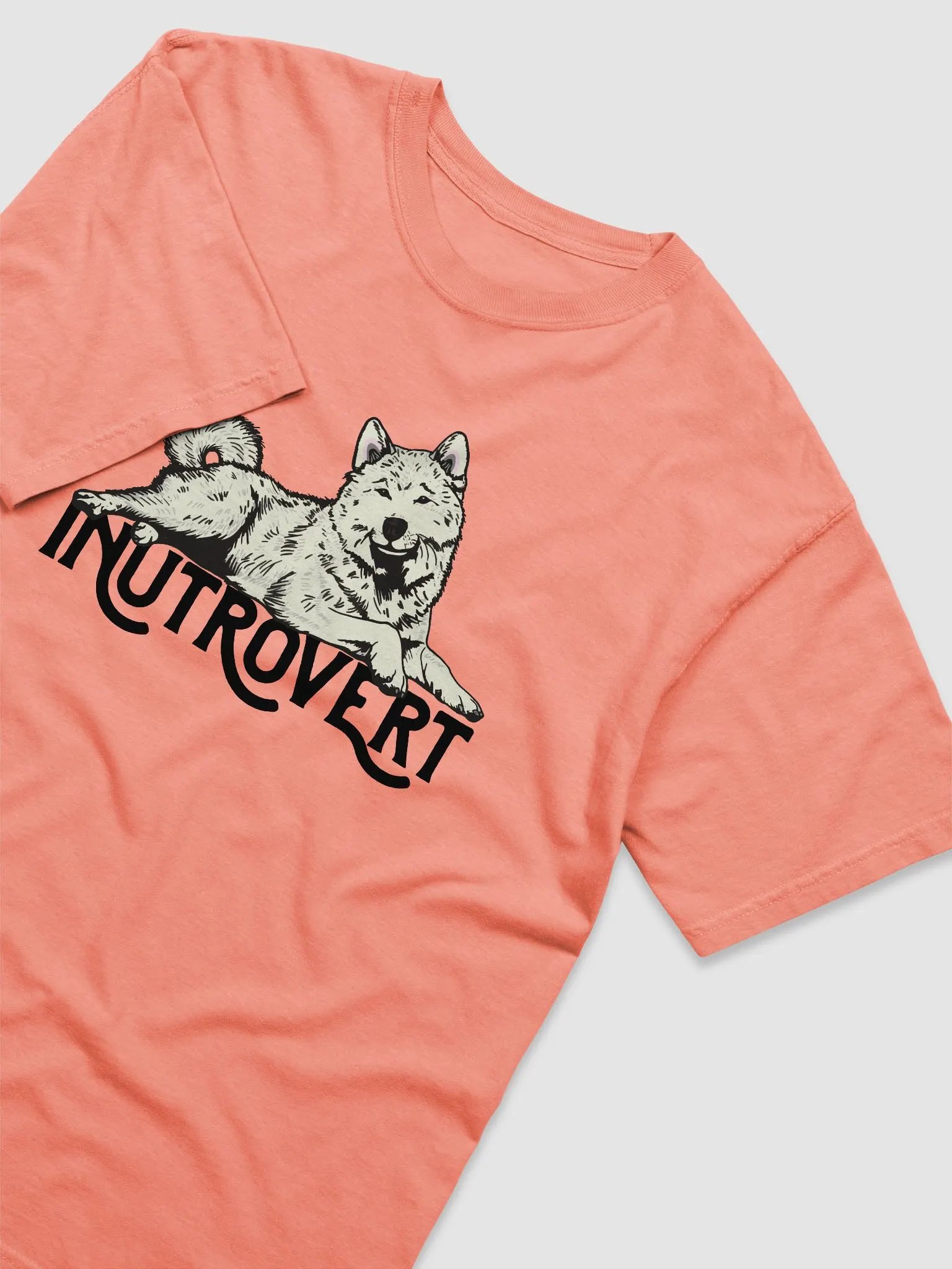 Inutrovert T-Shirt of an Akita Inu (White) | Funny T-Shirt for Akita Paw-rents product image (31)