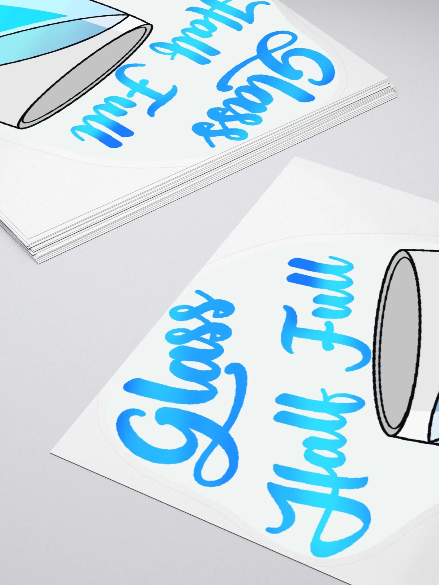 Glass Half Full Custom Sticker product image (4)