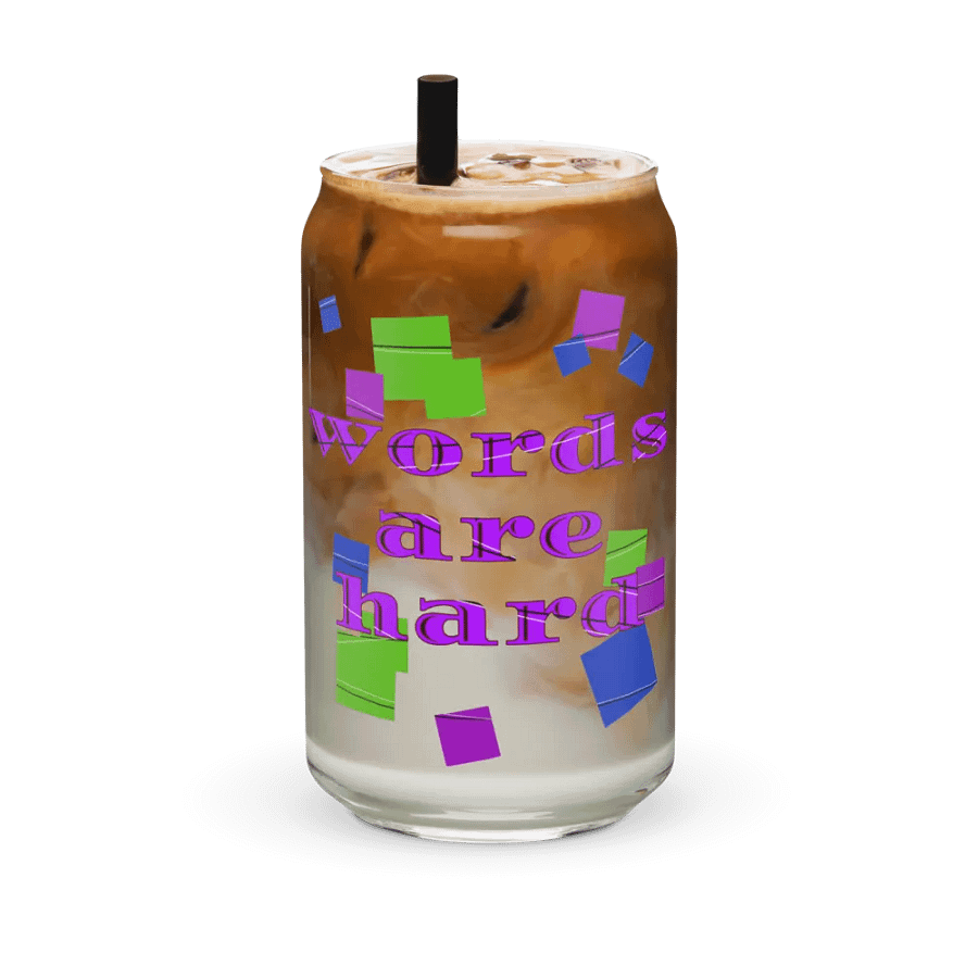 words are hard glass product image (36)