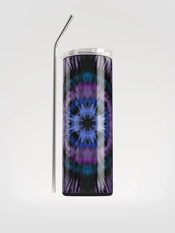 Chic Blue & Purple Tie Dye Stainless Steel Tumbler: Sip in Style product image (1)